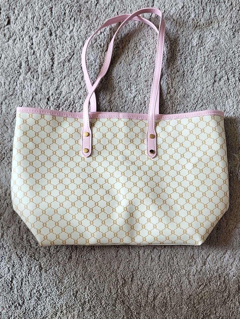 Pink & Tan Tote Purse